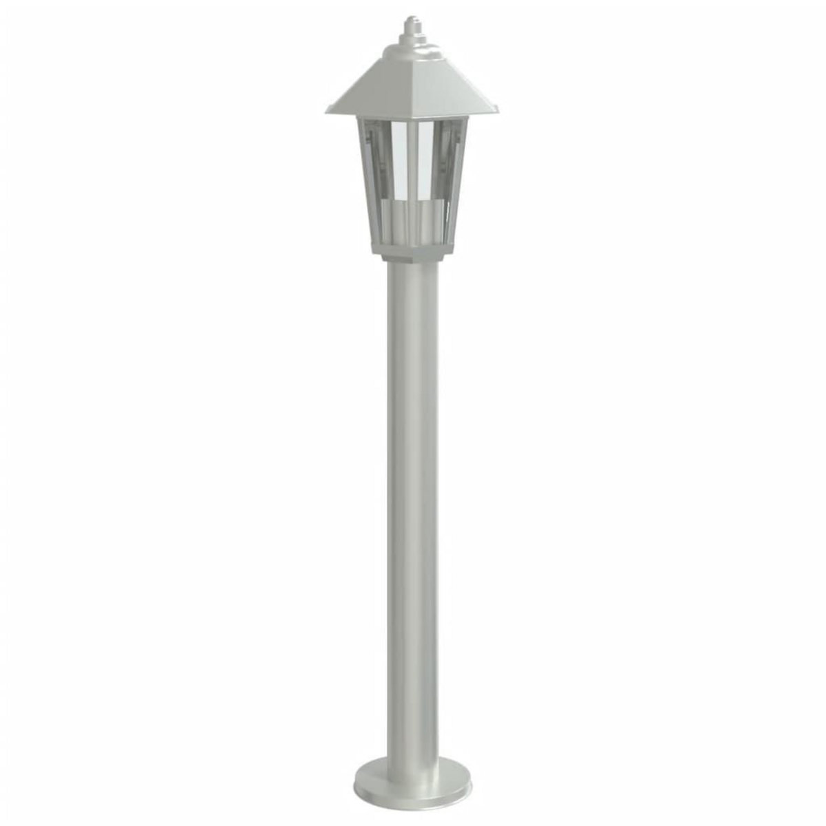 VIDAXL Lampadaires d'exterieur 3 pcs argente 80 cm acier inoxydable