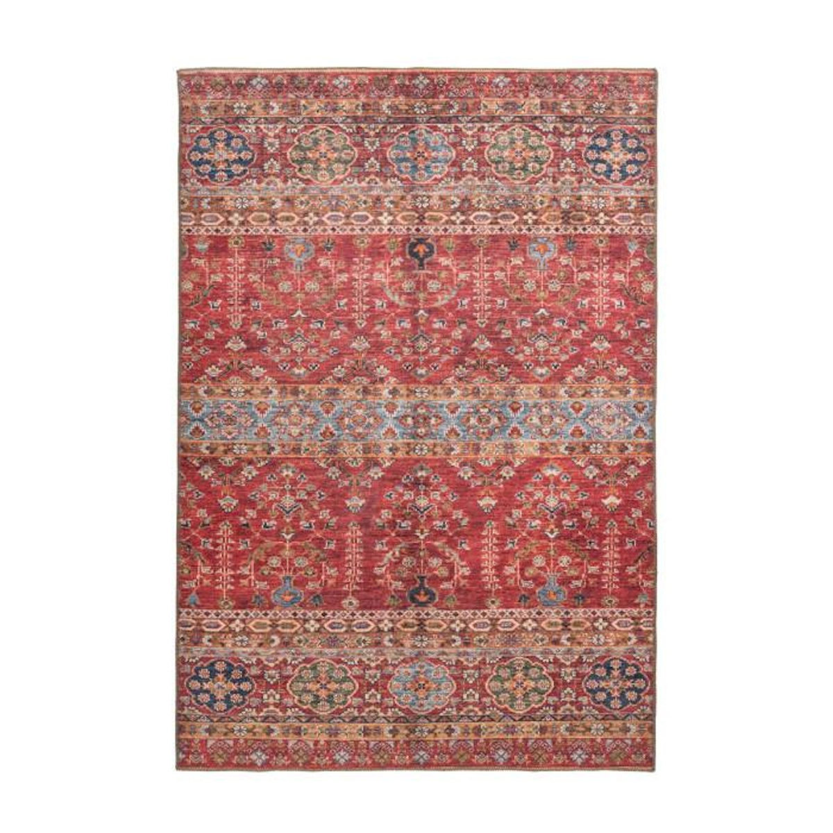 Paris Prix Tapis Tissé Imprimé Ethnique  Fayo  Rouge