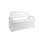Toomax Coffre de Jardin en résine 270 Litres BLANC Effet bois 132 x 58 x H89 cm Protection Anti UV TOOMAX