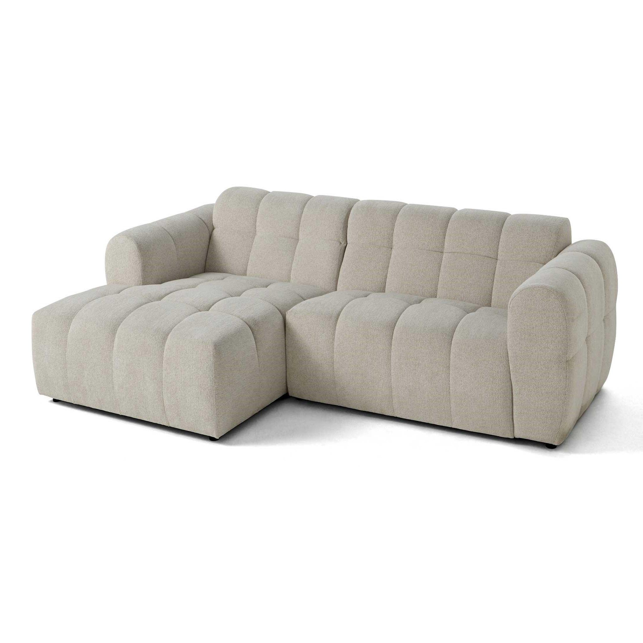 Voir la diapositive 4 : LISA DESIGN Ray - canapé d'angle gauche - 4 places - en tissu texturé