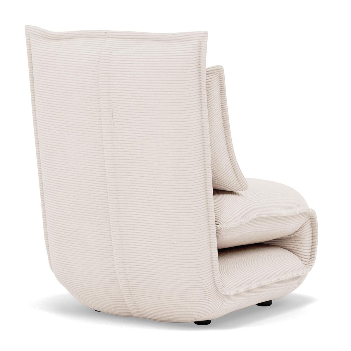 BEST MOBILIER Candice - banquette 1 place convertible clic-clac en velours côtelé