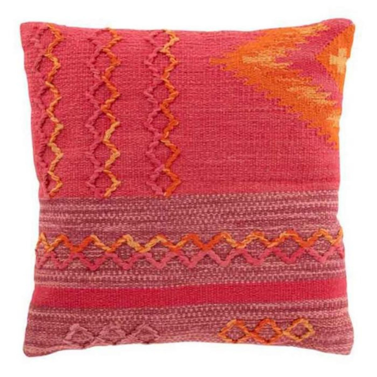 Paris Prix Coussin Déco  Joyeux Ethnic  45x45cm Rose & Violet