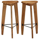 VIDAXL Tabourets de bar lot de 2 bois d'acacia massif