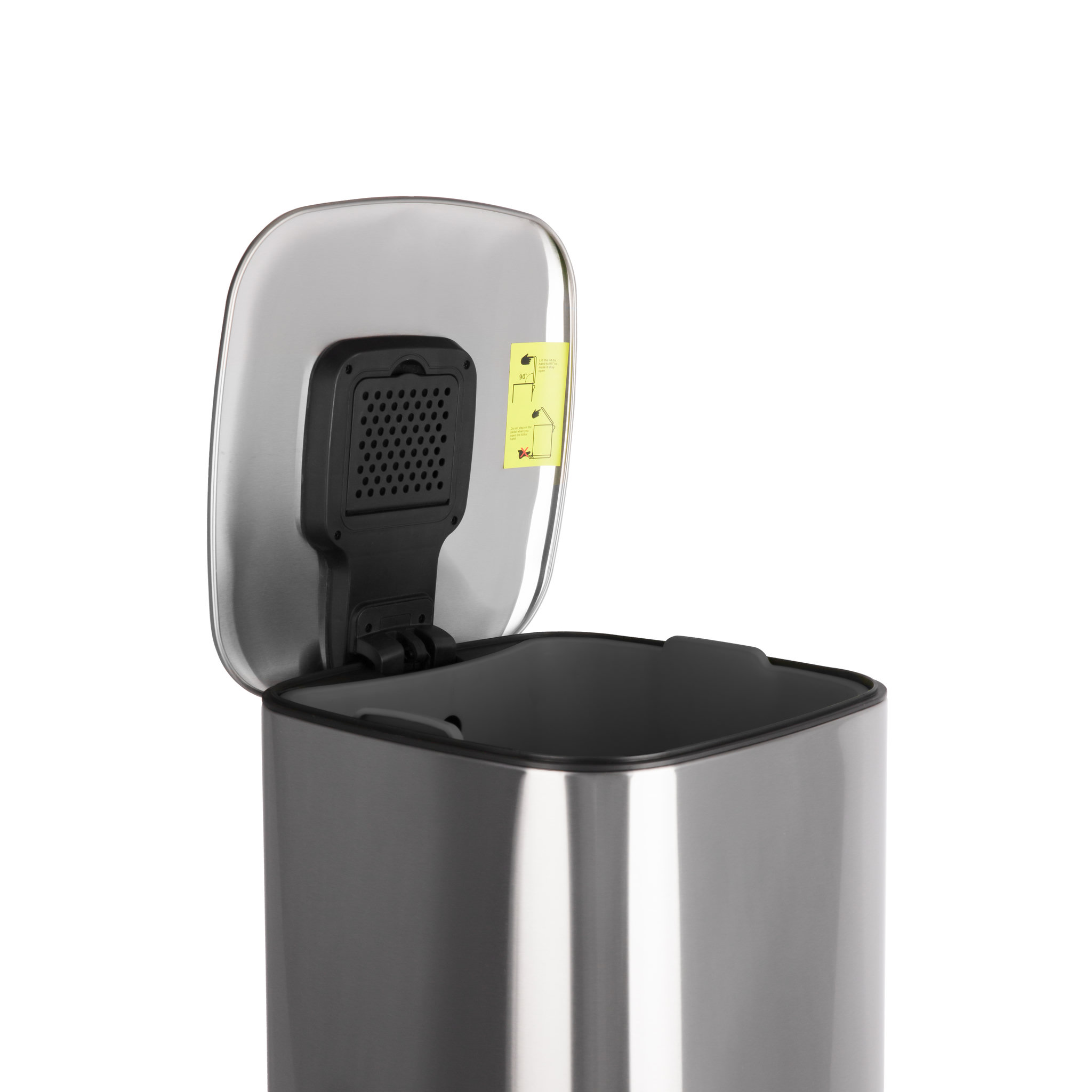 Voir la diapositive 4 : HAILO Poubelle à pédale 32L Cube Inox