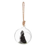 ATMOSPHERA Boule en Verre Suspendue  Bouddha  10cm Transparent
