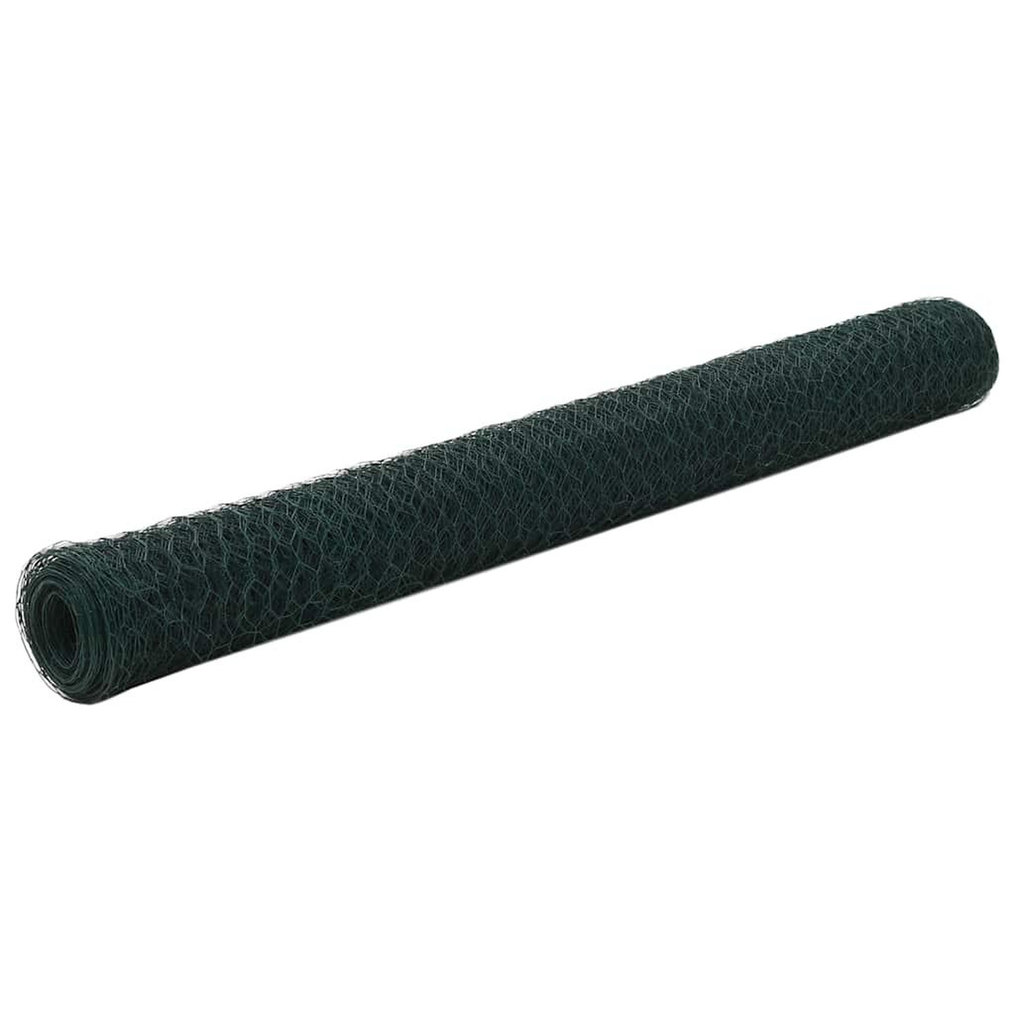 VIDAXL Grillage Acier avec revetement en PVC 25x1,2 m Vert