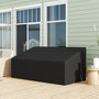 Voir la diapositive 5 : OUTSUNNY Housse canapé exterieur 3 places - housse salon de jardin - dim. 218x111x63/101cm - polyester haute densité noir
