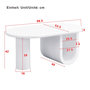 Voir la diapositive 3 : MERAX Table basse ovale blanc - 53,5x98,5 cm mdf