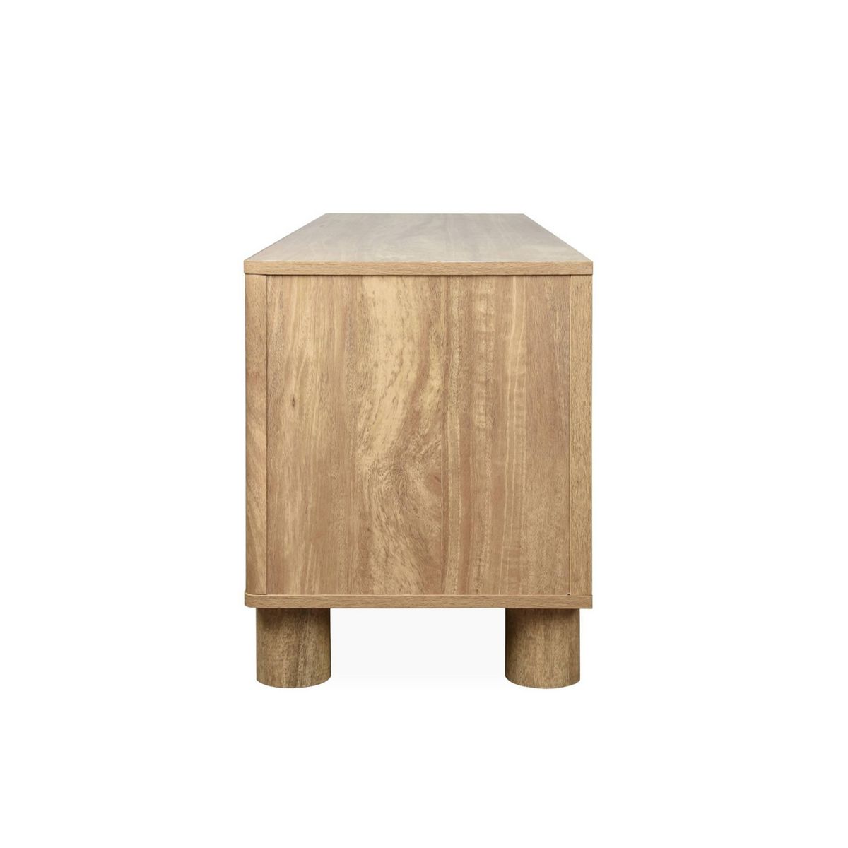 SWEEEK Meuble TV exotique bois MDF 2 portes longueur 150 cm