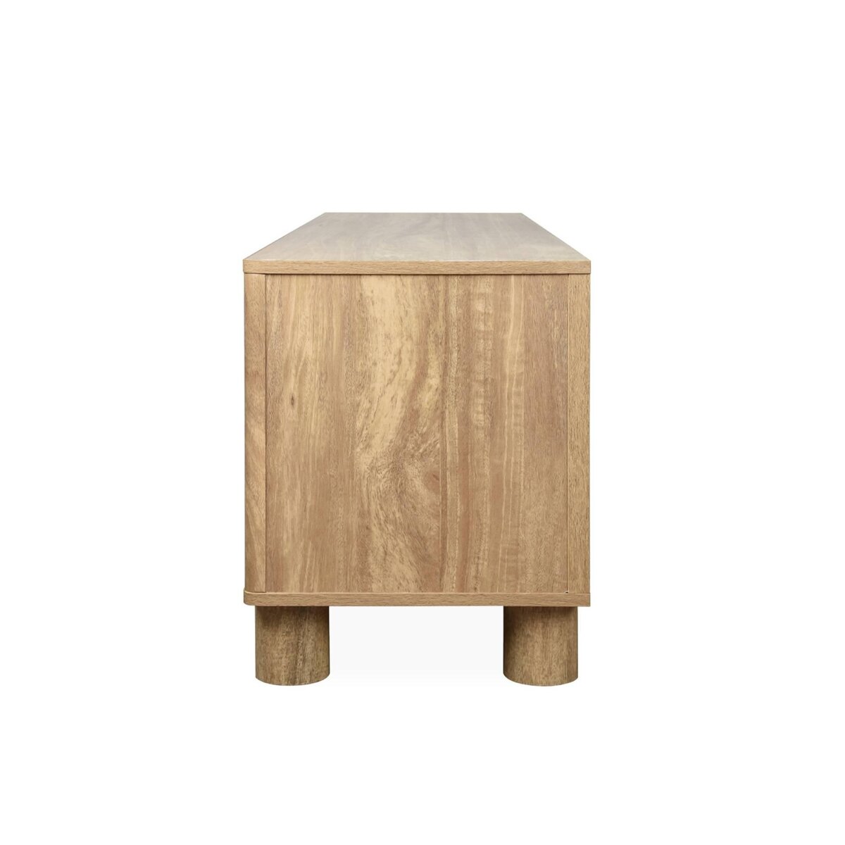 SWEEEK Meuble TV exotique bois MDF 2 portes longueur 150 cm