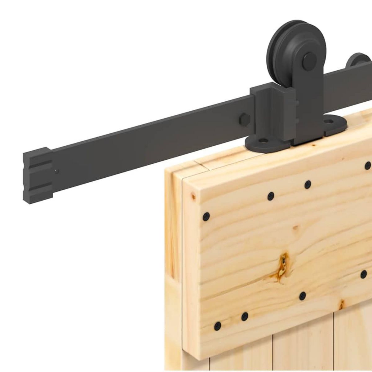 VIDAXL Porte coulissante et kit de quincaillerie 90x210 cm pin massif