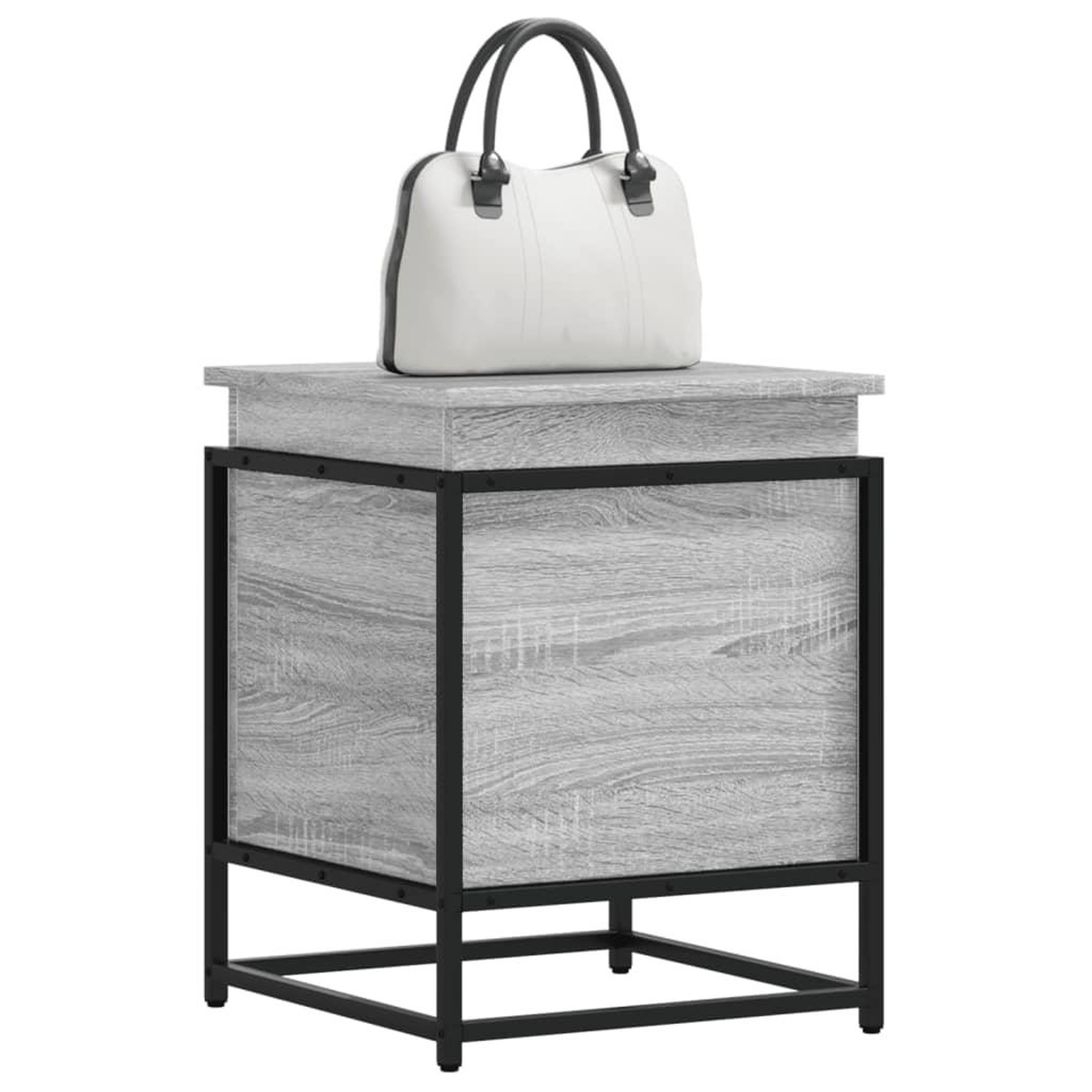 VIDAXL Boîte de rangement avec couvercle sonoma gris bois d'ingenierie