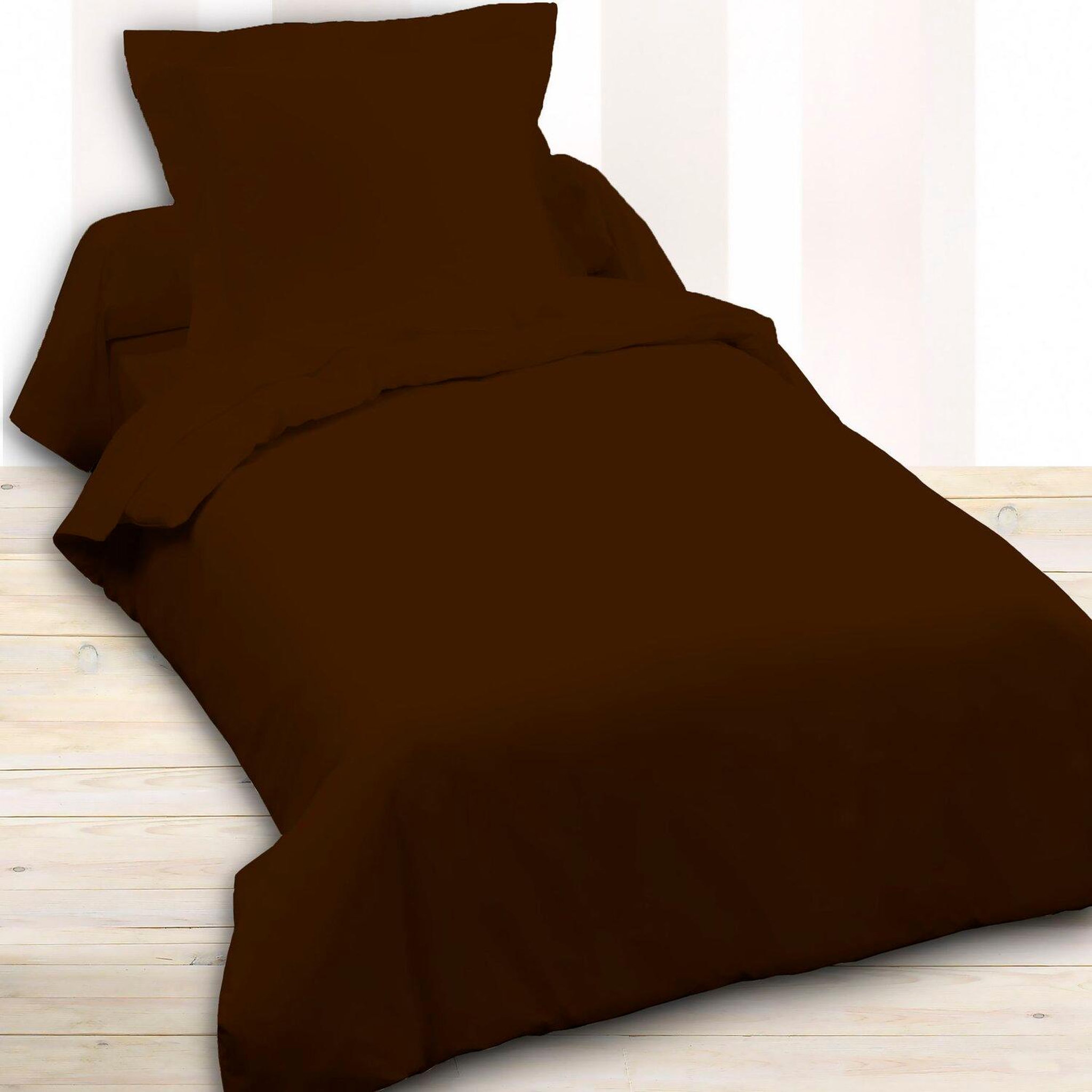 Voir la diapositive 2 : Home collection Housse de couette 100% coton uni