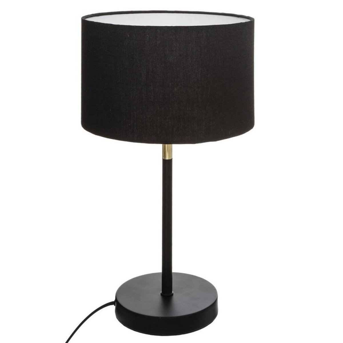 ATMOSPHERA Lampe droite Jule noir doré H42