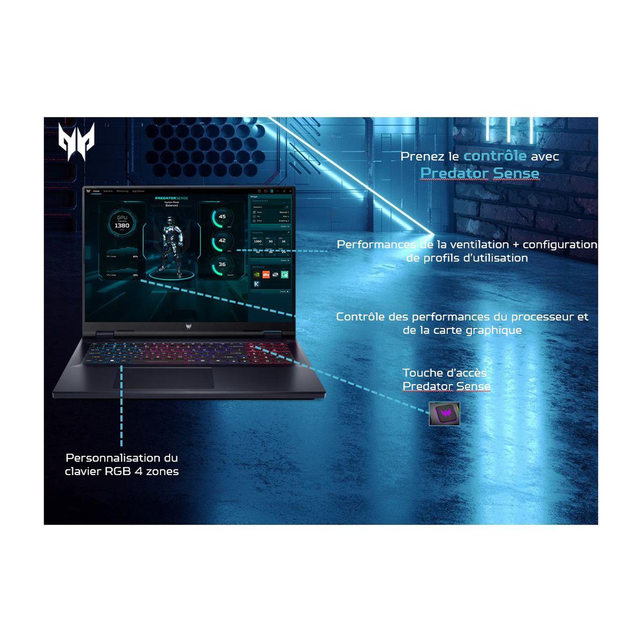 Voir la diapositive 4 : ACER PC Gamer Predator Helios Neo 18 PHN18-71-943W
