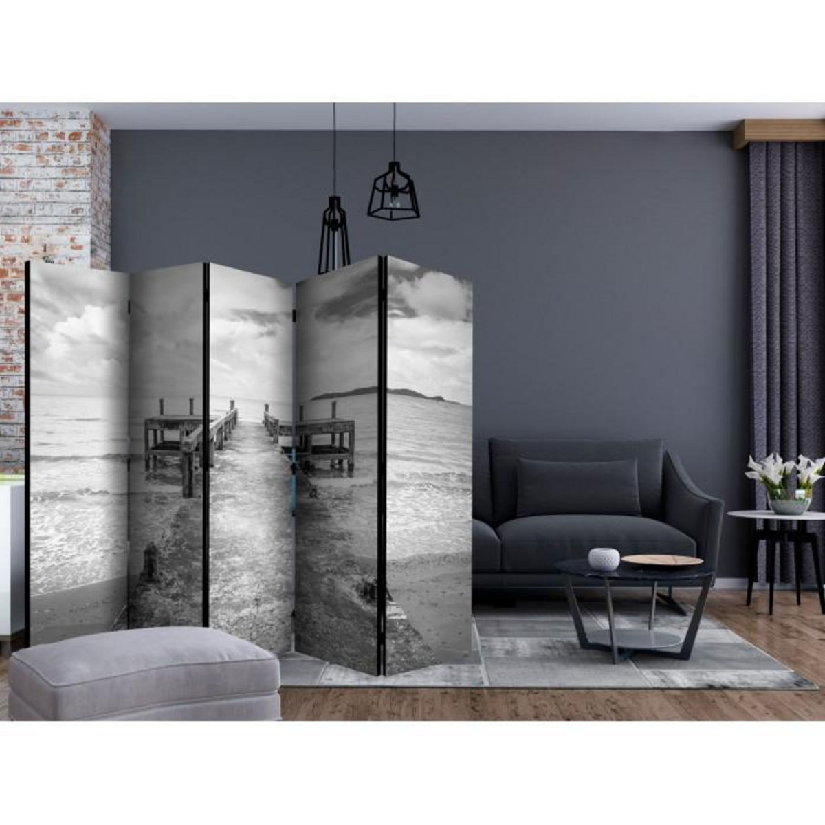 Paris Prix Paravent 5 Volets  Concrete Pier  172x225cm