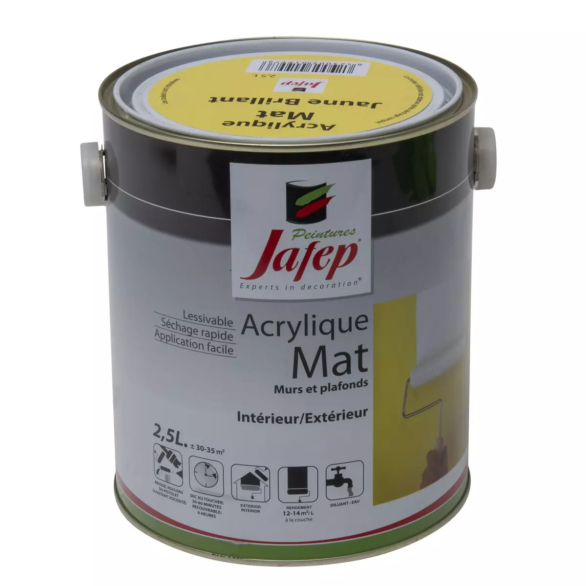  Peinture acrylique mat jaune brillant Jafep  2,5L