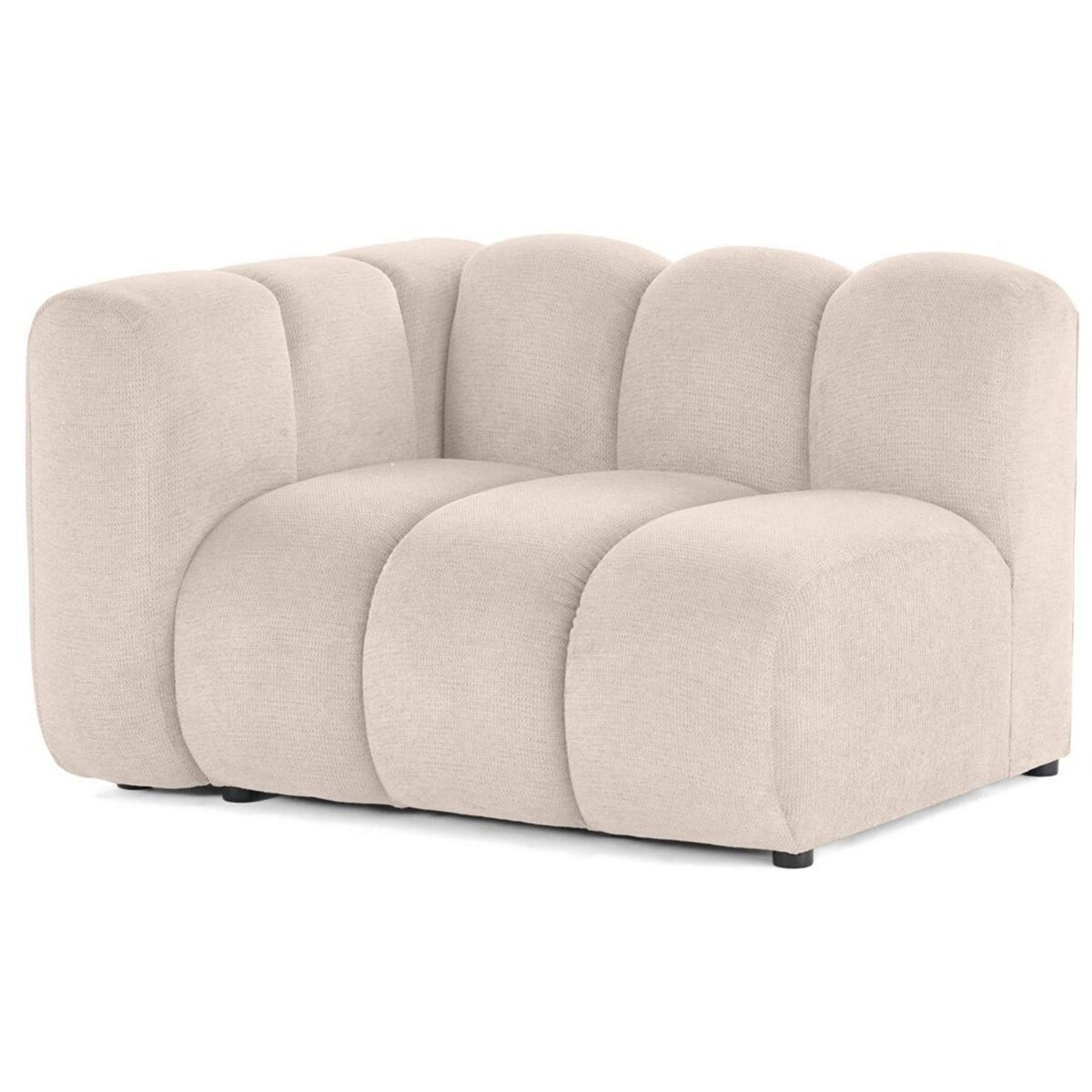 LISA DESIGN Debbie - module d'assise gauche en tissu texturé