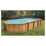 Voir la diapositive 3 : UBBINK Piscine bois Océa  470X860 - H130cm - Liner Bleu 