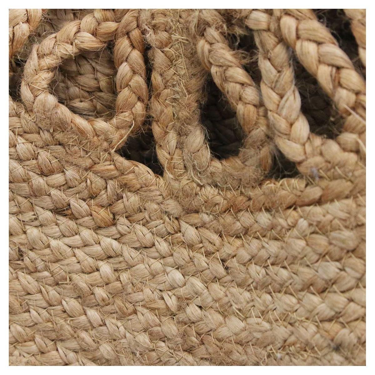 Tapis déco rond en jute ajouré 90 cm