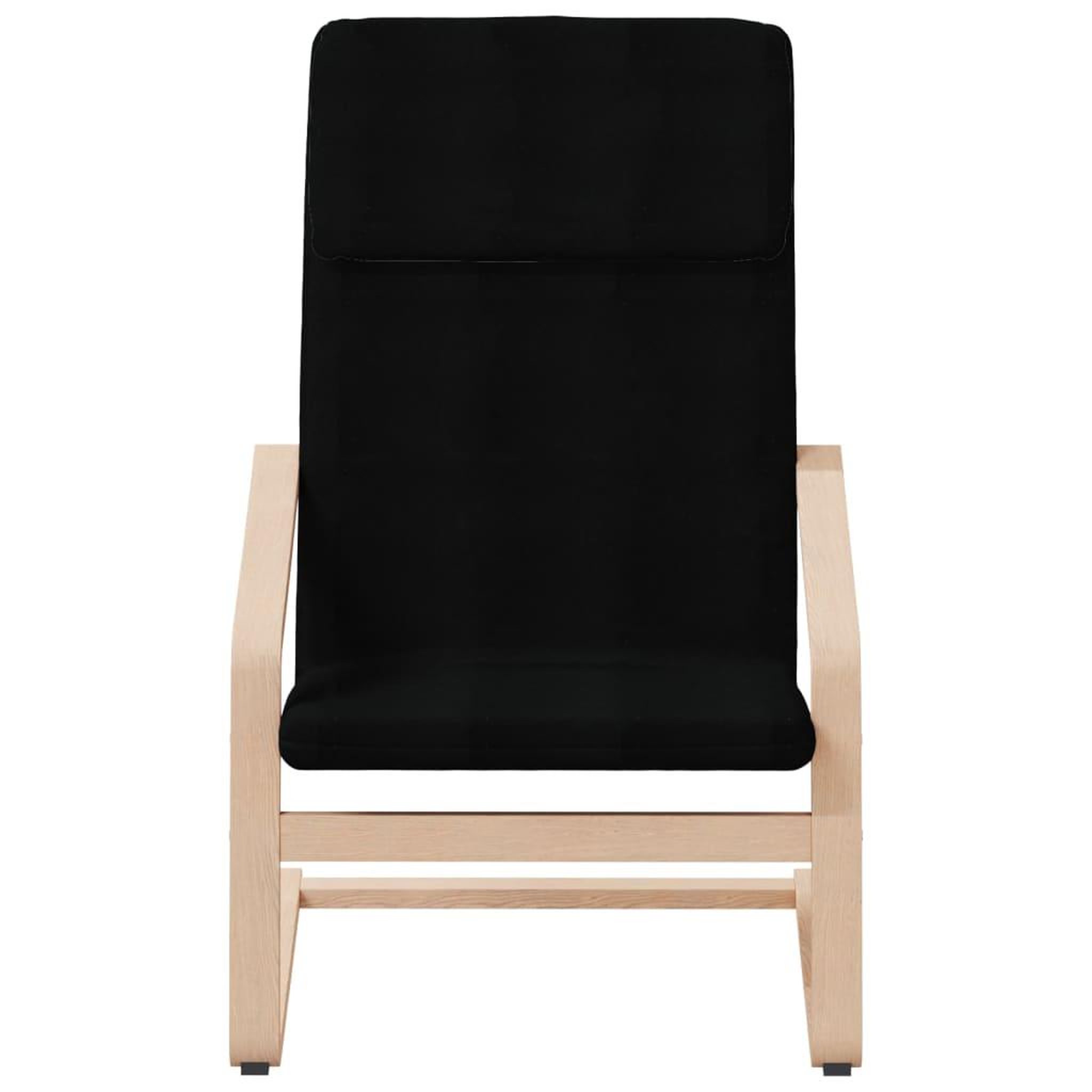 Voir la diapositive 4 : VIDAXL Chaise de relaxation avec repose-pied Noir Tissu