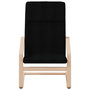 Voir la diapositive 4 : VIDAXL Chaise de relaxation avec repose-pied Noir Tissu