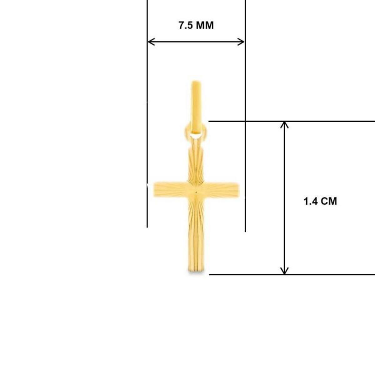 L'ATELIER D'AZUR Collier - Médaille Croix Or 18 Carats 750/000 Jaune - Chaine Dorée