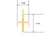 Voir la diapositive 3 : L'ATELIER D'AZUR Collier - Médaille Croix Or 18 Carats 750/000 Jaune - Chaine Dorée
