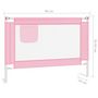 Voir la diapositive 6 : VIDAXL Barriere de securite de lit enfant Rose 90x25 cm Tissu