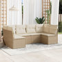 Voir la diapositive 1 : VIDAXL Salon de jardin avec coussins 6 pcs beige resine tressee