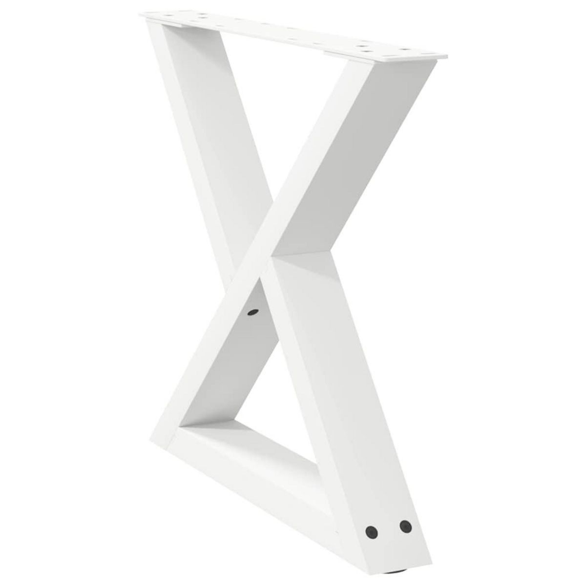 VIDAXL Pieds de table basse 2 pcs blanc 60x(42-43,3) cm acier