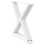 Voir la diapositive 4 : VIDAXL Pieds de table basse 2 pcs blanc 60x(42-43,3) cm acier