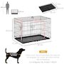 Voir la diapositive 3 : PAWHUT Cage caisse de transport pliante pour chien en métal noir 91 x 61 x 67 cm
