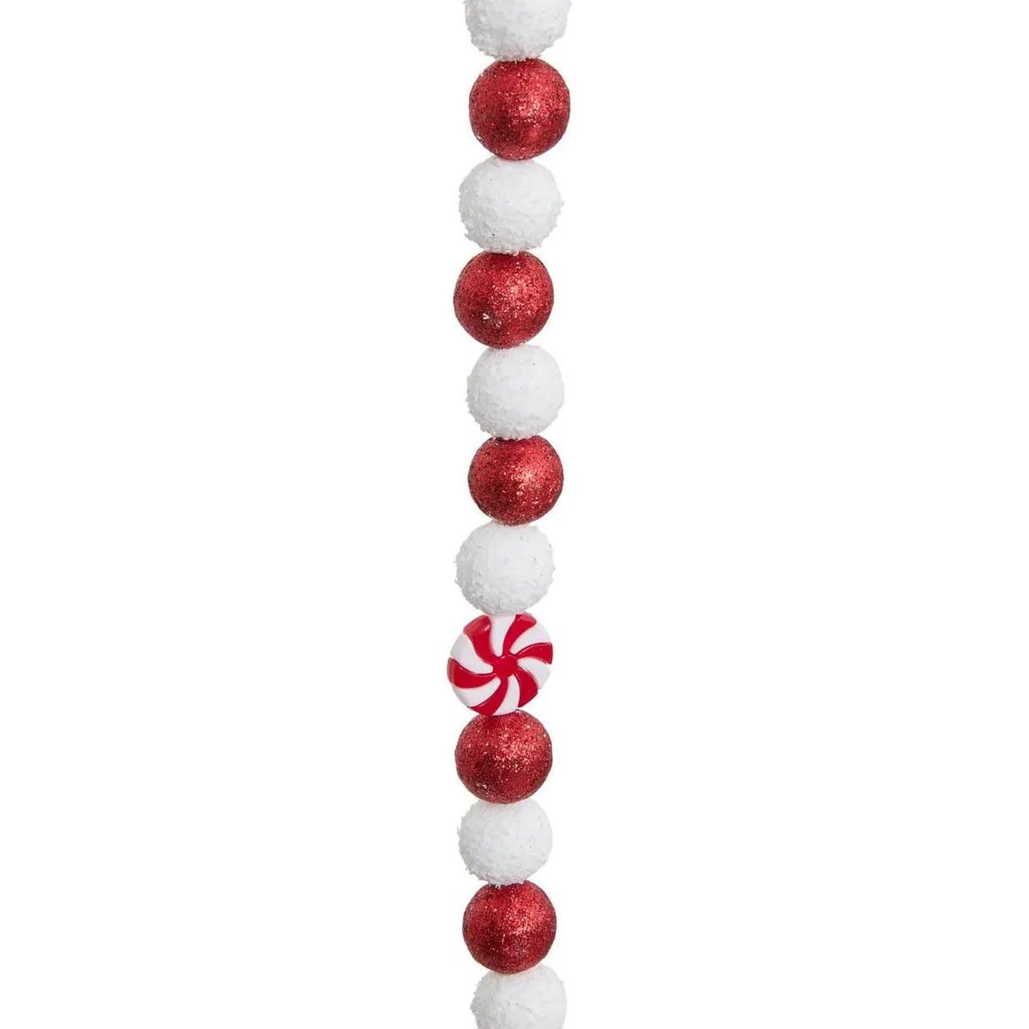 Voir la diapositive 2 : ATMOSPHERA Guirlande de noël  gourmande  180cm rouge & blanc