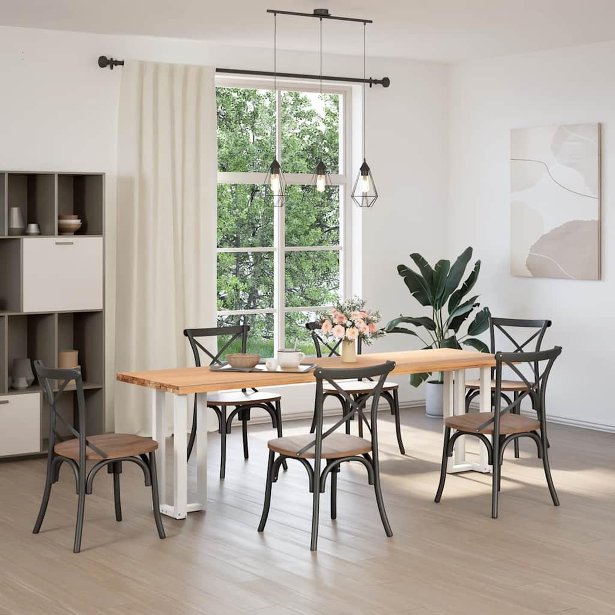 Voir la diapositive 2 : VIDAXL Pieds de table console forme de T 2 pcs blanc 38x25x(72-73) cm