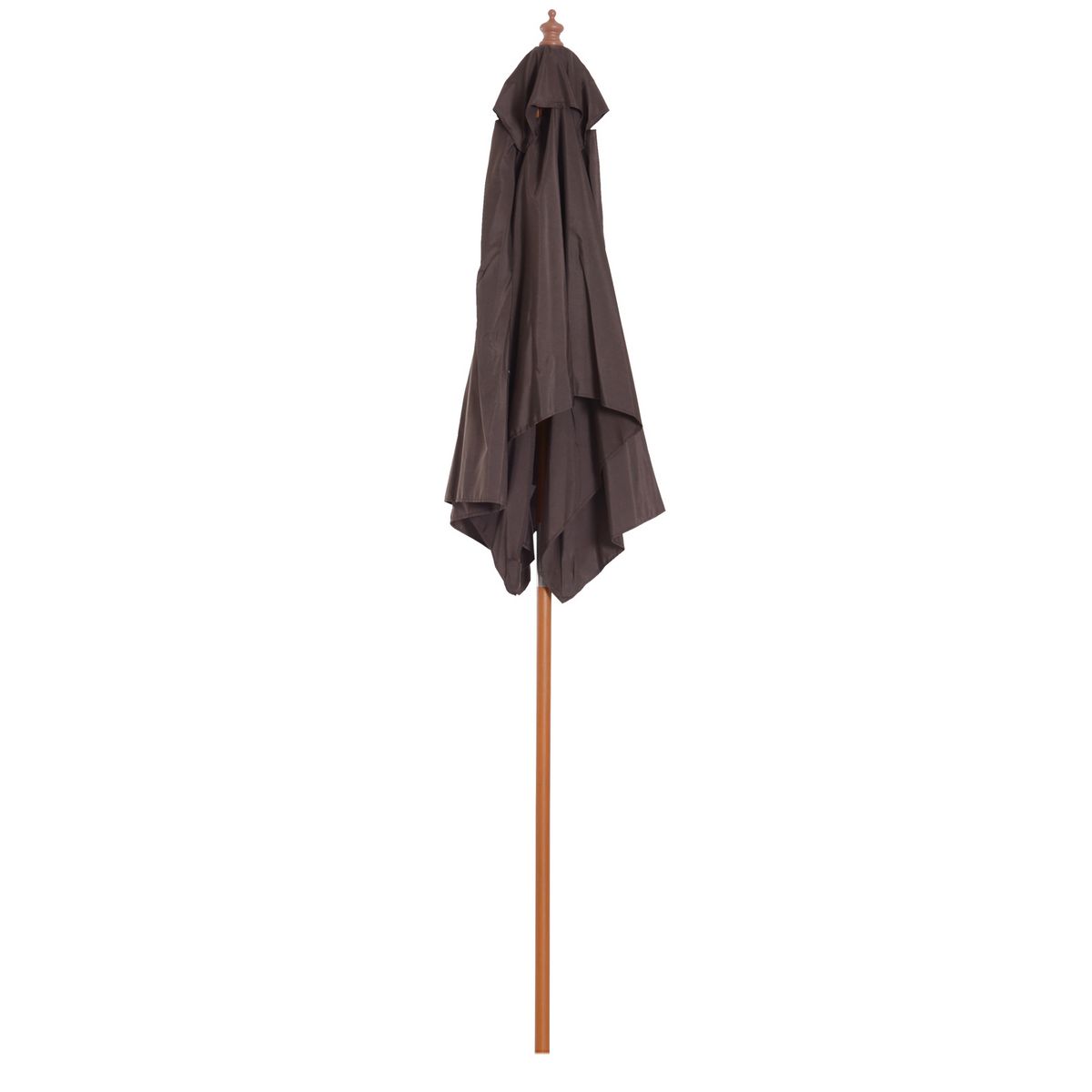 OUTSUNNY Parasol rectangulaire inclinable bois polyester haute densité 2L x 1,5l x 2,3H m chocolat