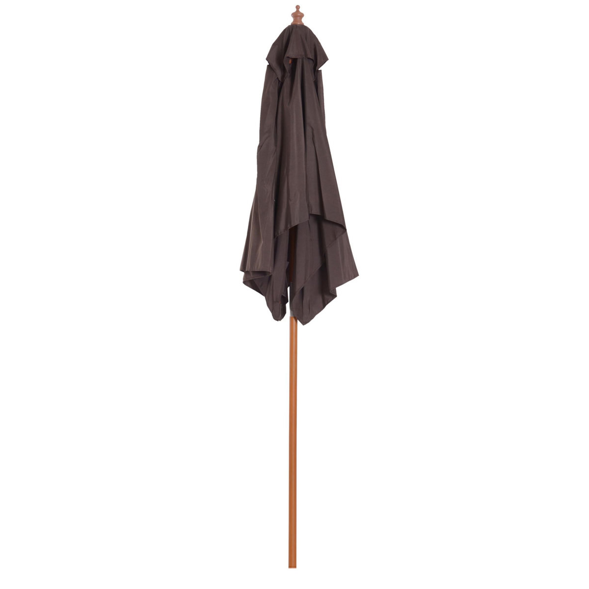 OUTSUNNY Parasol rectangulaire inclinable bois polyester haute densité 2L x 1,5l x 2,3H m chocolat