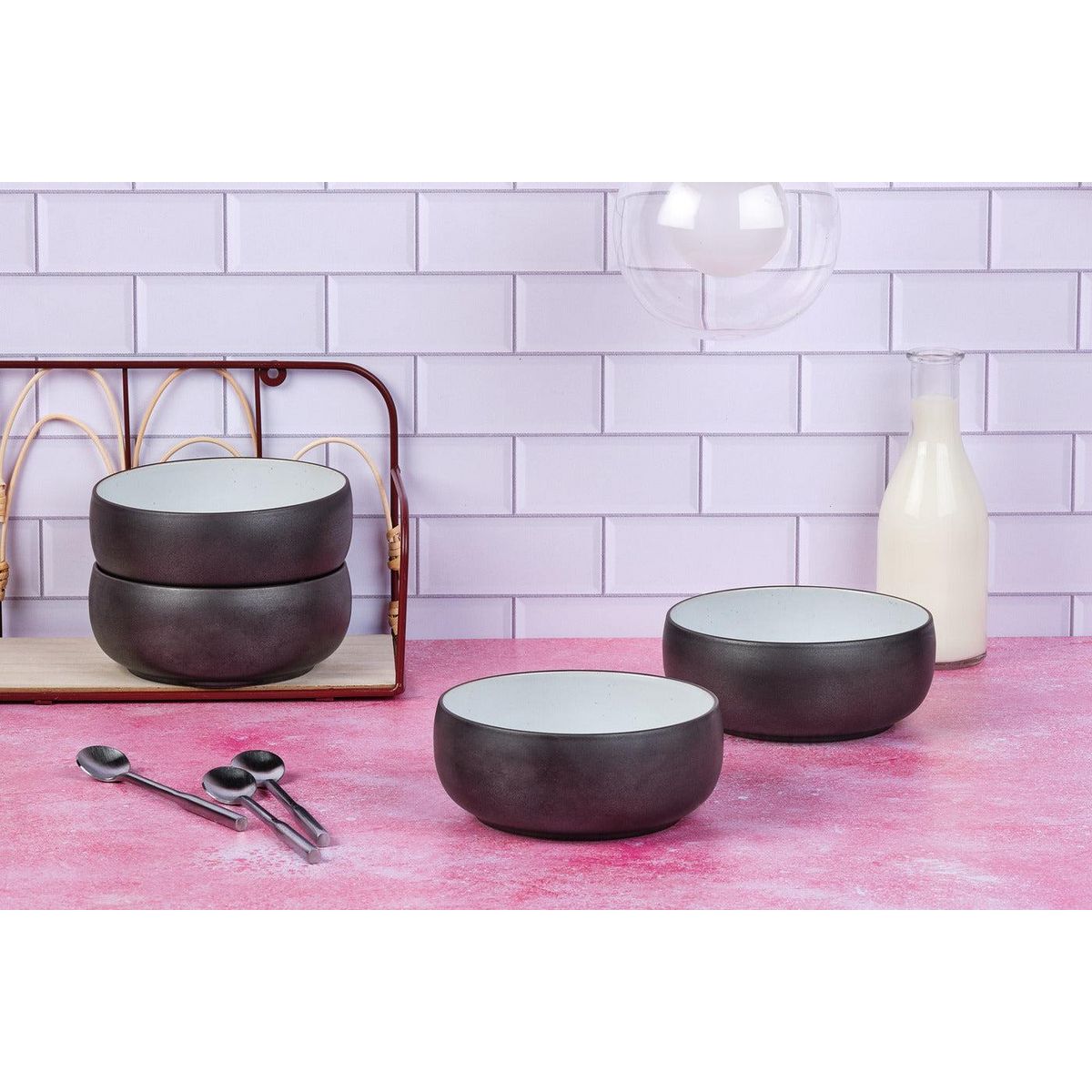 BJORN Bol GOURMET Ø15cm - 4 pièces - Onyx