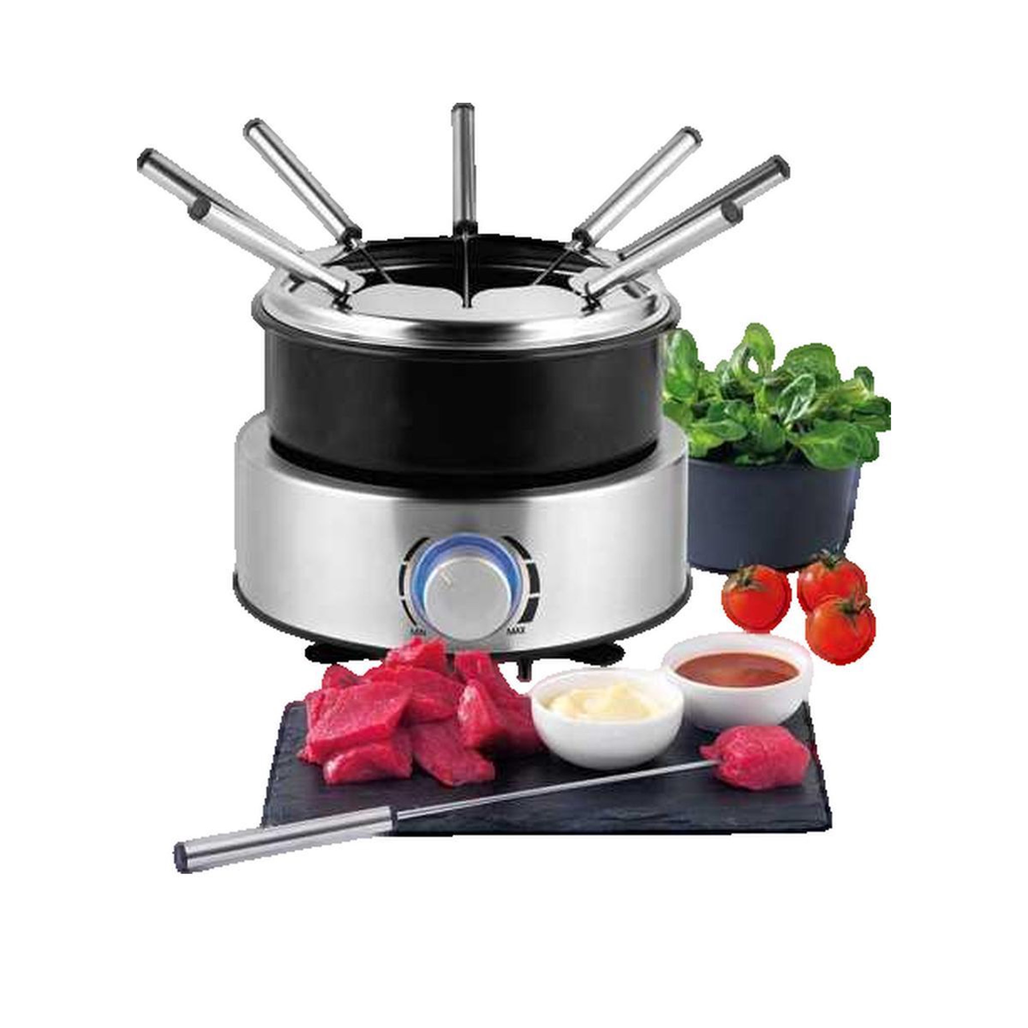 Voir la diapositive 2 : Kitchen chef Machine à fondue Kitchen Chef moderne en acier inoxydable