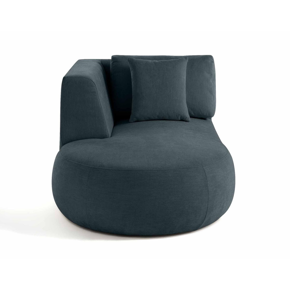 LISA DESIGN Santorini - module d'assise méridienne gauche - en tissu texturé