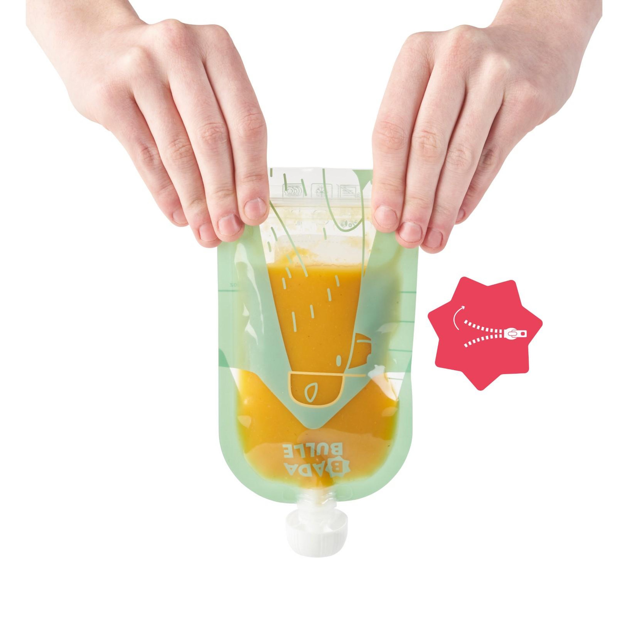 Voir la diapositive 5 : BADABULLE Gourdes réutilisables (Lot de 15) Badabulle - 150 ml