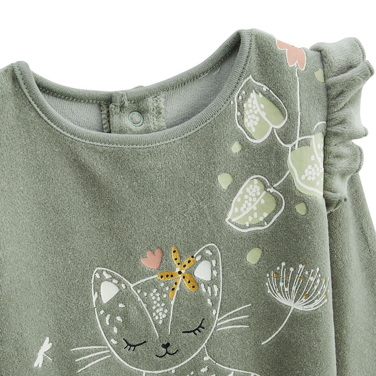Petit Béguin Pyjama enfant 2 pièces en velours Lily