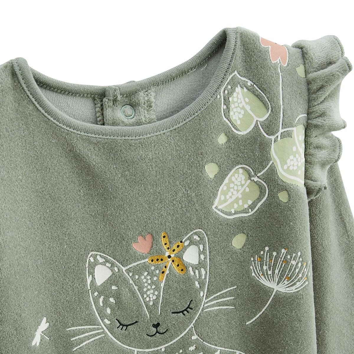 Petit Béguin Pyjama enfant 2 pièces en velours Lily