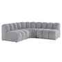Voir la diapositive 6 : LISA DESIGN Debbie - canapé modulable d'angle réversible 4 places sans accoudoirs en tissu texturé