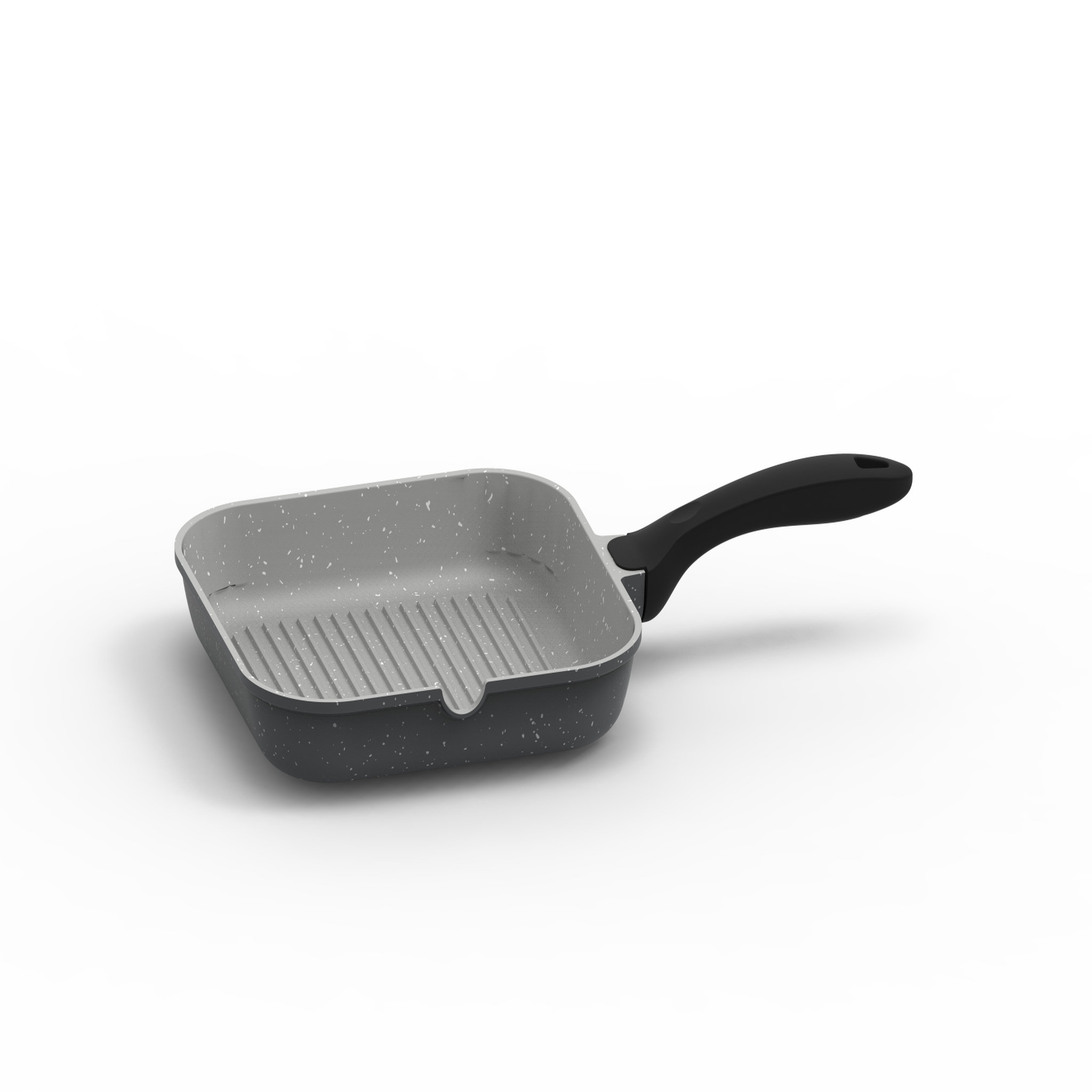 ACTUEL Grill induction 28 cm Fonte d'aluminium Effet pierre
