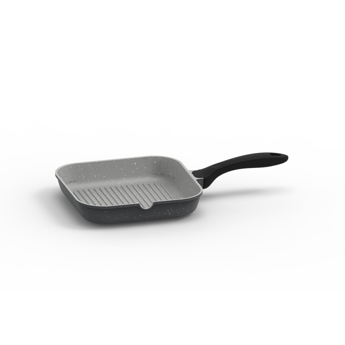 ACTUEL Grill induction 28 cm Fonte d'aluminium Effet pierre