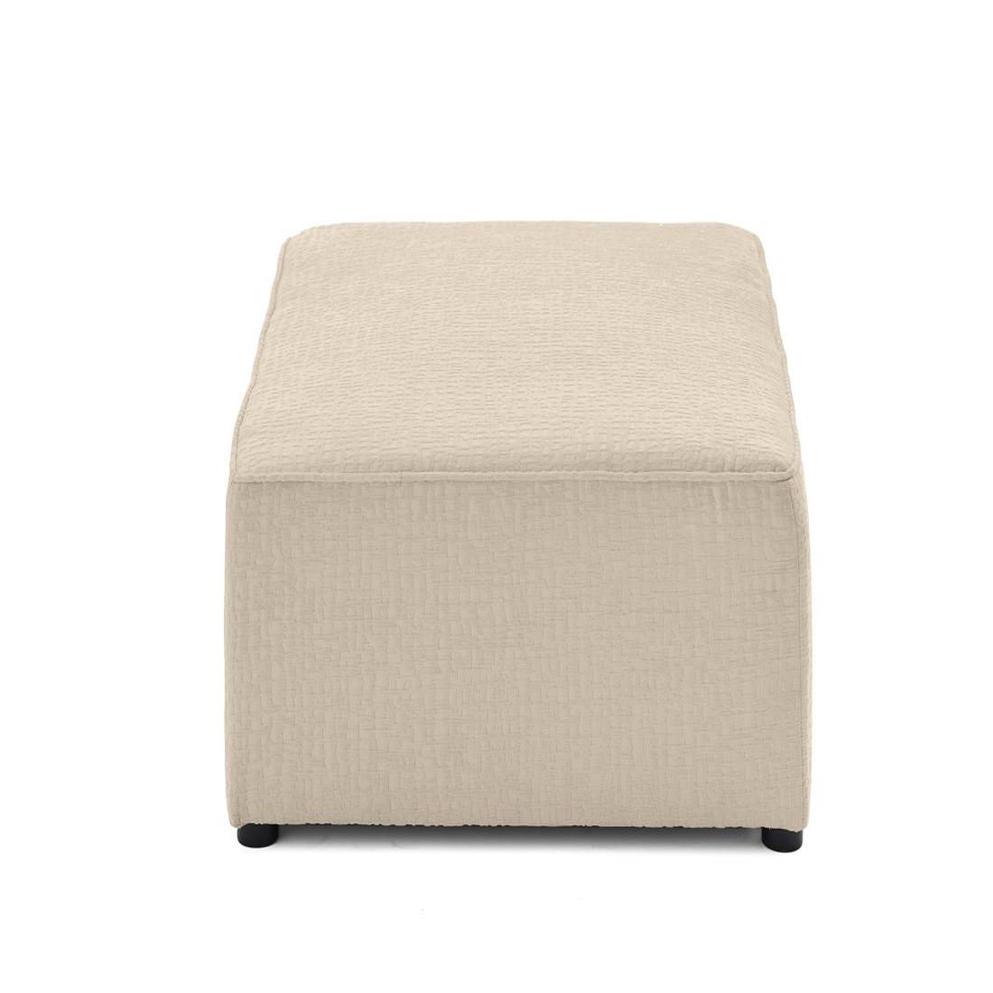 Voir la diapositive 4 : BEST MOBILIER Topaze - pouf - en tissu velours relief