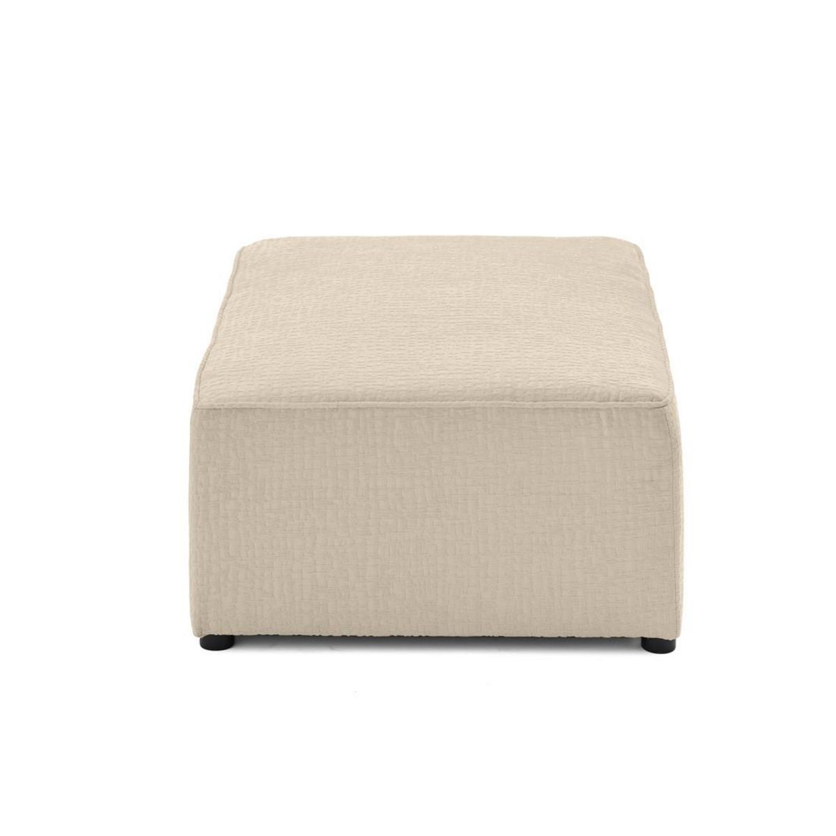 BEST MOBILIER Topaze - pouf - en tissu velours relief