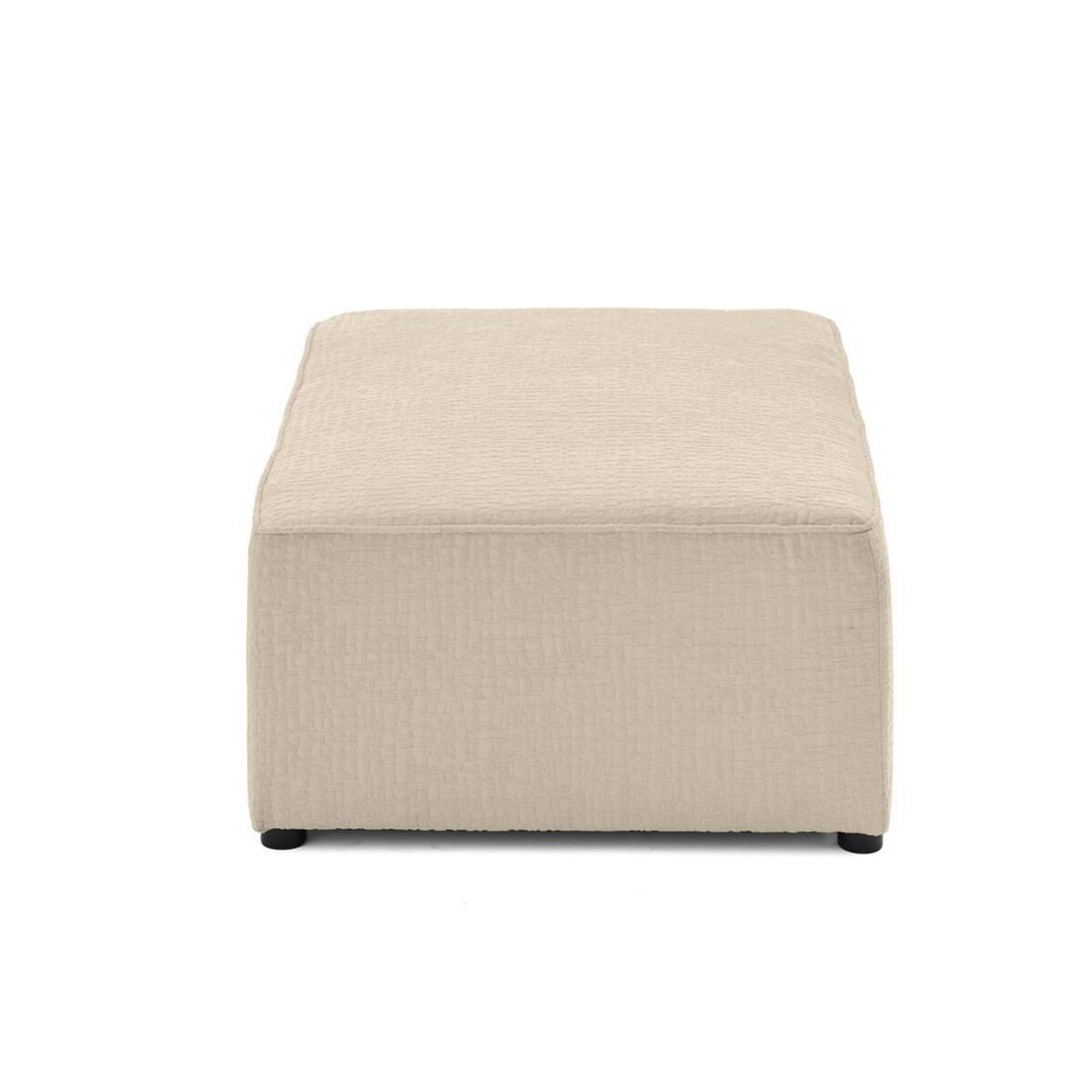 BEST MOBILIER Topaze - pouf - en tissu velours relief