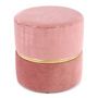Voir la diapositive 1 : Paris Prix Pouf Rond Design  Cleopatra  40cm Rose
